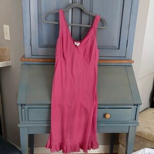 Elegant Pink Sleeveless Dress
